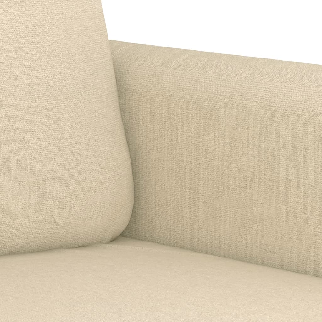 Vidaxl Sofá de 2 Lugares, Creme, 120 Cm, Estofado em Tecido