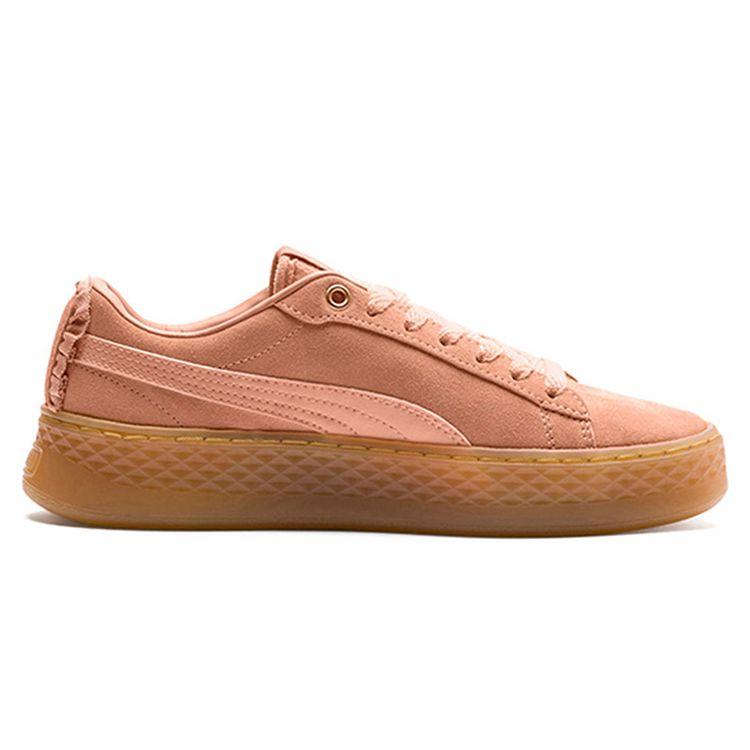 Puma Smash Platform Frill Retro Low-Top Sneakers Women Sneakers Coral 366928-02
