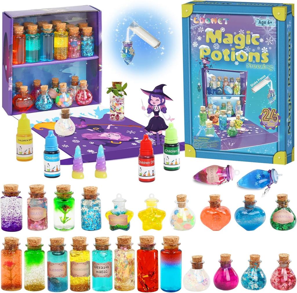 Fairy Magic Potions Kit Kids DIY Witch Glowing Spell Potion DIY Handmade Toys Science Experiments Kids Craft Kit Educational Toy
