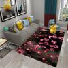 Rosa Pflaumenblüten-Teppich für Badezimmer Anti-Rutsch-Matten Florale Landschaft Schlafzimmer Fußabtreter Dekor Küche Wohnzimmer Bodenfläche Teppich