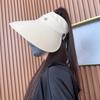 Summer eaves sun protection hat women's ice silk surround empty top hat versatile face small can hang mask outdoor sun hat
