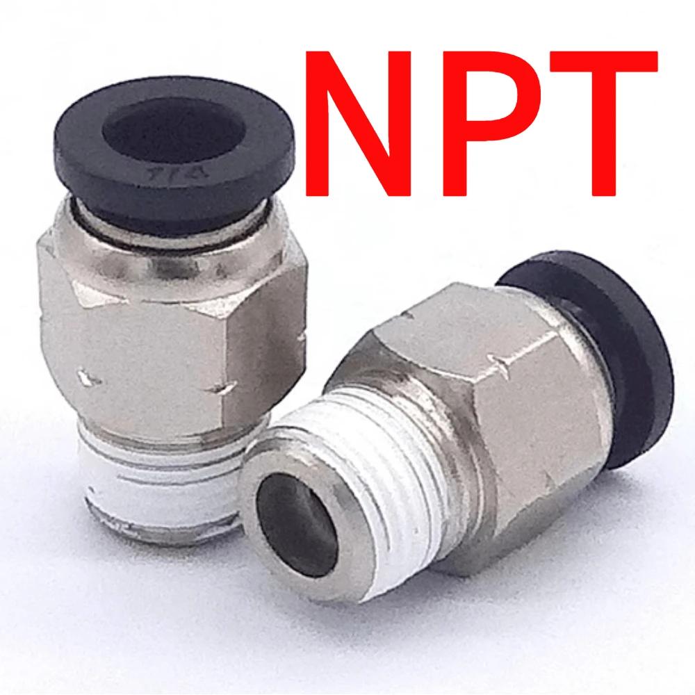 

1/8 1/4 3/8 1/2 NPT Male Female 1/8 - 5/8 Inch Tube OD Elbow Pneumatic Push To Connect Air Fitting Quick Release Connector 6.35mm 1l4 Inch&1/8