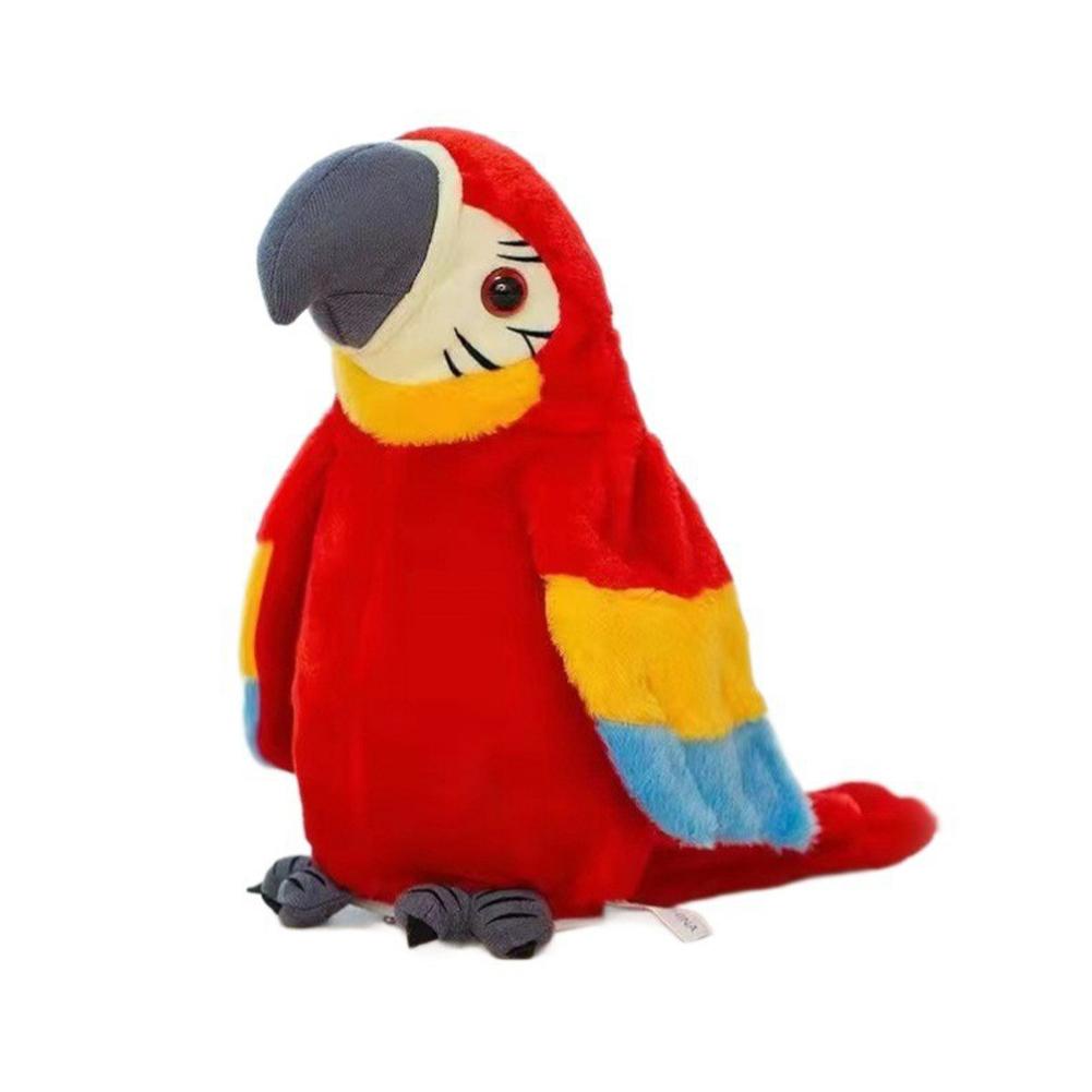 Cute Electric Talking Parrot Plush Toy Speaking Record Repeats Waving Wings Electroni Bird Stuffed Plush Toy As Gift For Kids