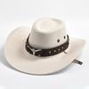 2026 New Unisex Vintage Faux Leather Western Cowboy Hat Outdoor Gentleman Cowgirl Jazz Cap Sombrero Hombre