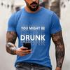 Men's Quirky Casual Loose Fit Letter Print T-Shirt for Daily Wear