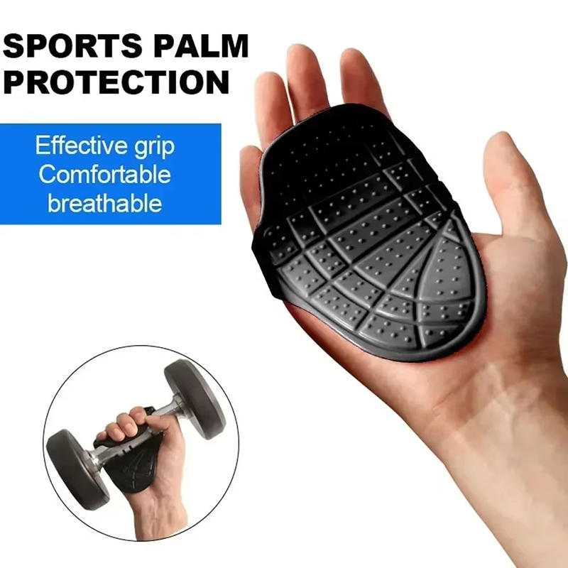 1Pair Silicone Anti-Wear Palm Protection Workout Gloves Anti-Slip Sports Gym Gloves Lifting Pads For Weightlifting