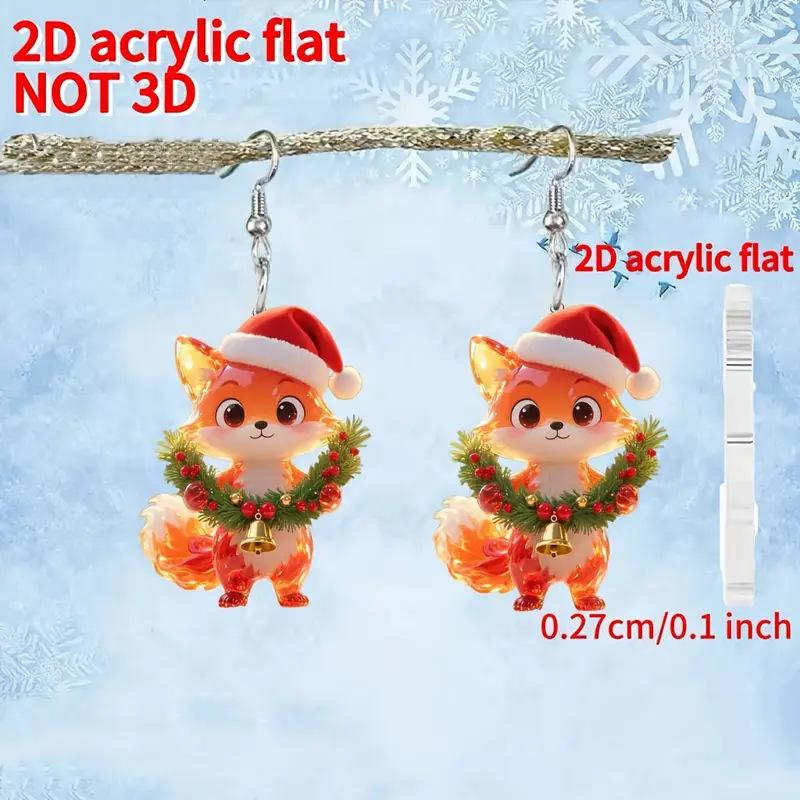 

Милый рождественский набор: серьги и ободок с лисой из акрила Single Acrylic Earring (No Hook)