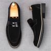 Chaussures Décontractées en Cuir Suede de Luxe pour Homme Mocassins Penny Plats pour Homme Robe de Mariage de Retour au Pays Bal de Promo Zapatillas Hombre