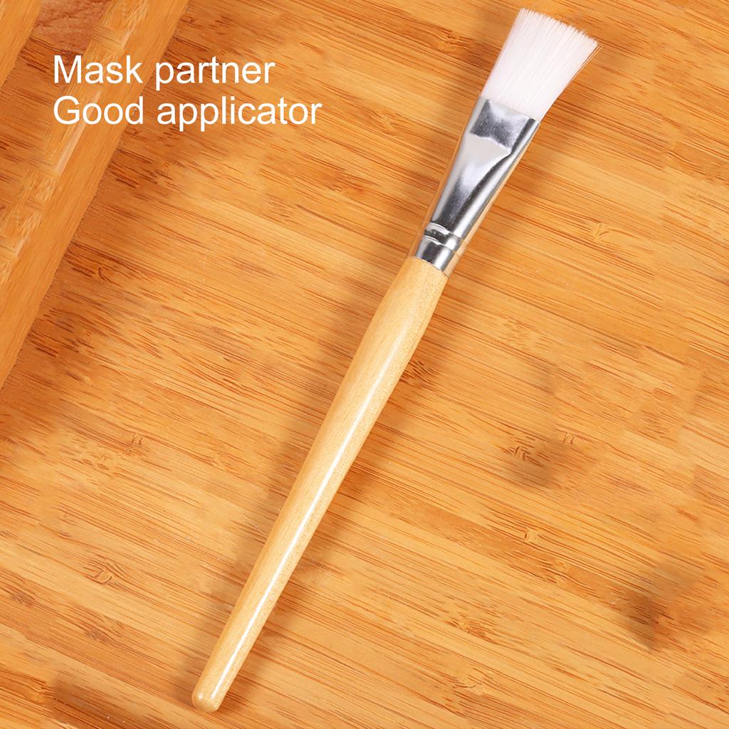 Gesichtsmaskenpinsel Weiche Haare Schlamm-Applikator DIY Hautpflege-Werkzeug mit Holzgriff