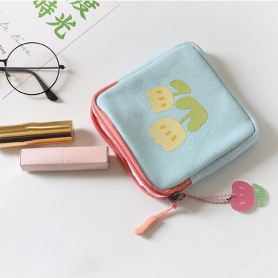 

Гигиеническая прокладка, сумка для хранения, мультяшный тюльпан, портативный холст на молнии, маленький портативный женский кошелек для девочек и студентов, кошелек для монет, подарок