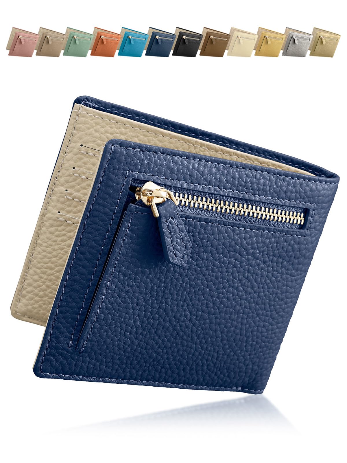 

Encore Mini Wallet Featured in Bijin Compact Genuine Leather Bifold Professionally Slim Mini Skimming Protection [Ultra-Thin 7mm, Hyakka] Women s