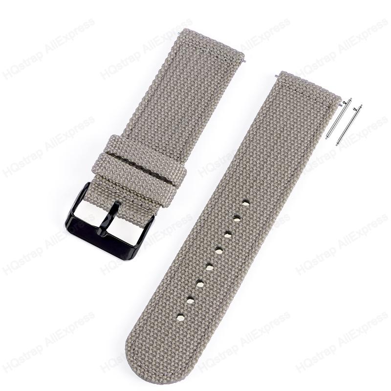 

18mm 20mm 22mm Canvas Nylon Strap Universal Bracelet for Samsung Galaxy Watch 4 5 3 for Huawei Watch Band Quick Release Belt 18mm