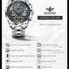 OUPINKE New Business and Leisure Men's Watch Automatic Mechanical Watch Hollow Movement High-end Watch