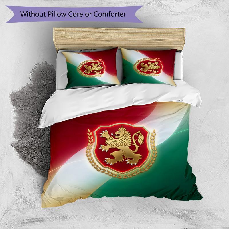 Set Biancheria da Letto Stampata Calcio Ungheria 3 Pezzi Copriletto Traspirante Accogliente come Regalo per Inaugurazione Casa o Festa