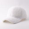 Winter Plush Baseball Cap Women's European and American Solid Color Thickened Warm Cap