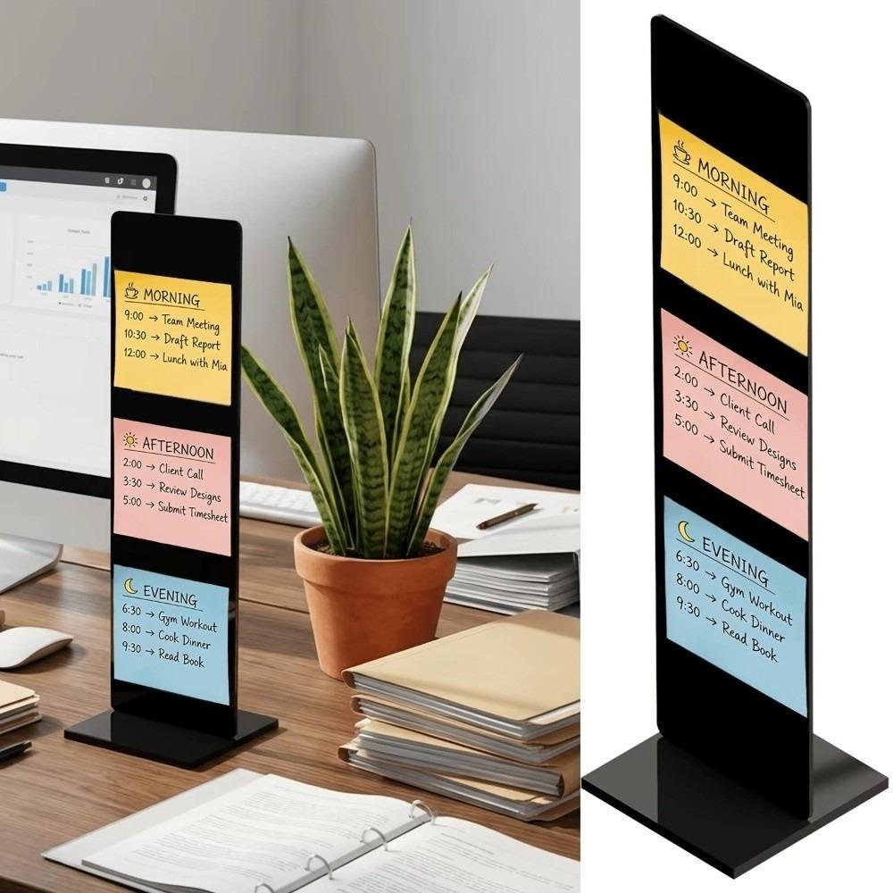 Detachable Memo Message Board Acrylic Desktop Reminder Board Sticky Note Holder Stand  Home Office