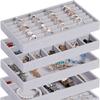 Weicher Samt Stapelbare Schmuckschale Etui Schmuckdisplay Aufbewahrungsbox Tragbar Ring Ohrringe Halskette Organizer Box Schmuckhalter