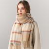 Milk camel pure wool scarf women's autumn and winter versatile thickened cashmere scarf new shawl dual-purpose