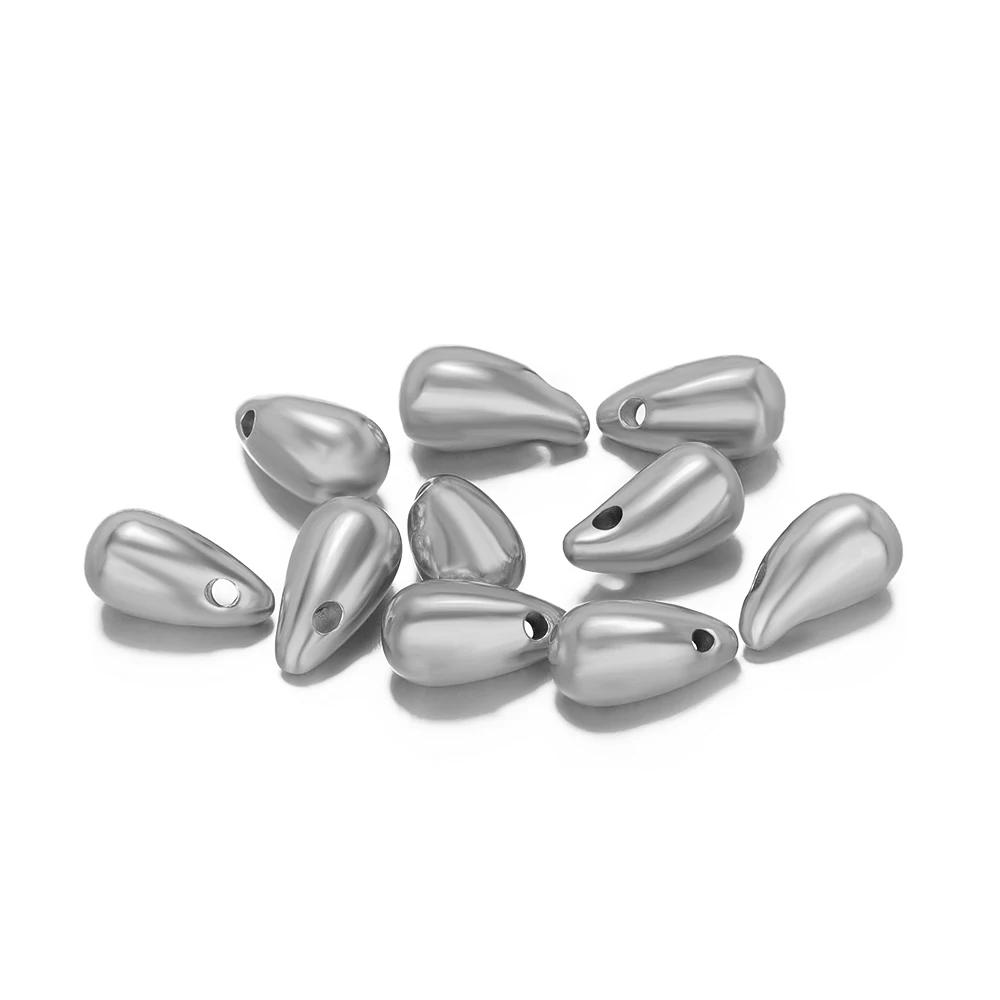 10pcs Gold Color Stainless Steel Water Drop Horn Charms for Jewelry Earrings Making Supplies DIY Necklaces Pendants Wholesale