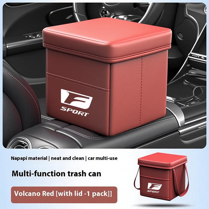 Lexus Car Foldable Leather Storage Box Garbage Bin Accessories For Lexus F SPORT ES RX NX LS UX LM LX GX LC RZ IS CT GS RC HS SC