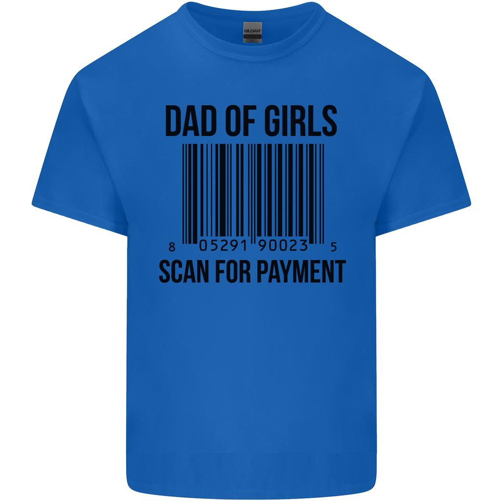Dad of Girls Scan For PayUnisext Fathers Day Unisexs Light Cotton TShirt