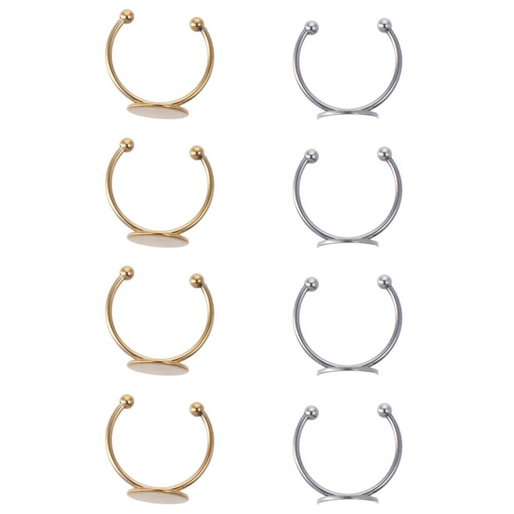 

30 шт., золотые и серебряные основания для колец на палец, 0,47*0,47 дюйма, фурнитура для колец «сделай сам», для девочек