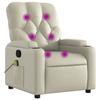 VidaXL Recliner Massage Chair Cream Faux Leather 372511
