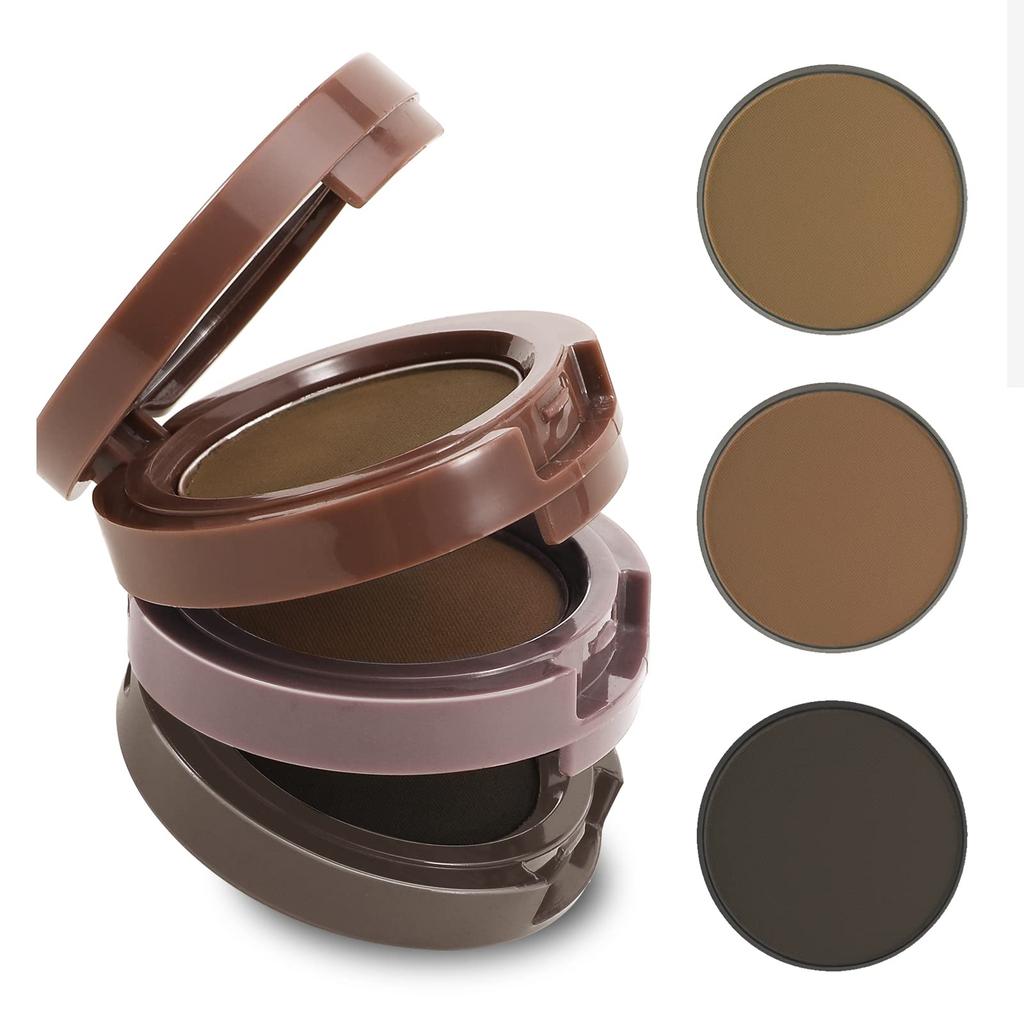 Boobeen Eyebrow Powder Powder Eyebrow Brow Definer Eyebrow Perfect Brows Brown Dark 3-Color Palette, Water-Resistant Makeup, Powder, Filler, (Coffee +