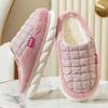 Women's Fleece-Lined Thick-Soled Cotton Slippers - Non-Slip, Warm, Soft-Soled for Autumn/Winter 2025