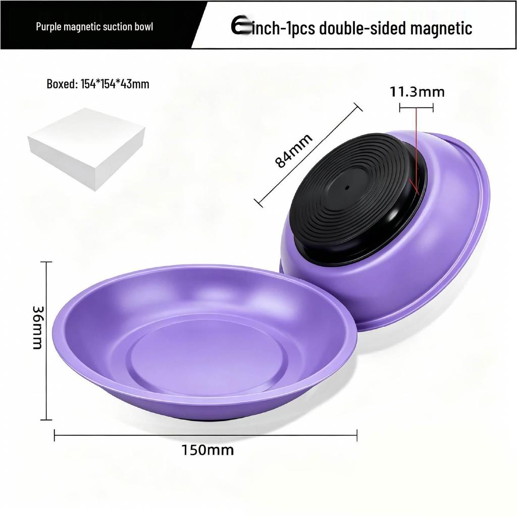 Magnetic Tool Bowl: 3/4/6 Inch Stainless Steel Storage for Small Parts & Auto Repair Tools