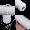 100Yards/Roll Beige Cotton Rope 1/2/3/4cm Braided Cord Crochet String for Making Handcrafts DIY Party Wedding Home Decoration
