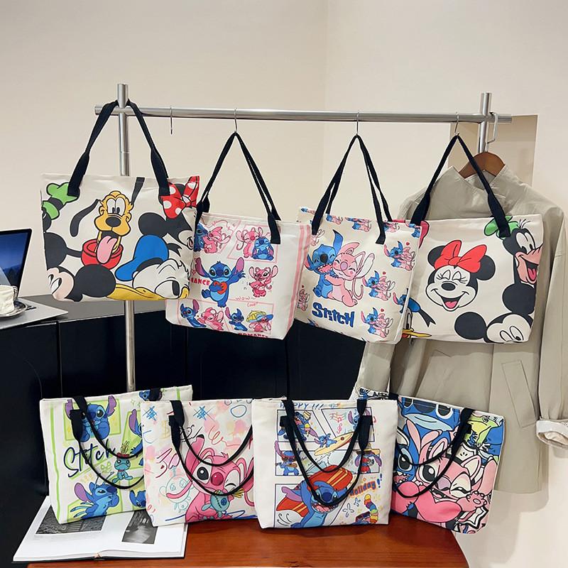 Minnie Cartoon Canvas Tote Bag With Large Capacity For Daily Use