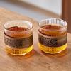 Yaji Liyi 150ml Heat-Resistant Glass Tea Cups with Wooden Ring - Set of 2