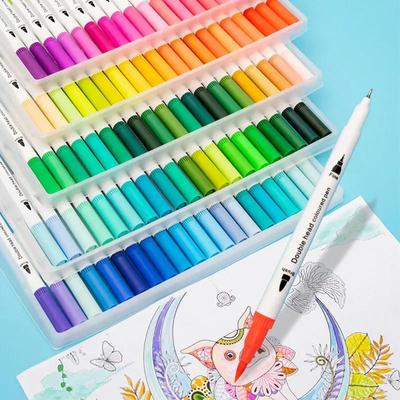 12/24/36/60/120/168 Farben Aquarell-Pinselmarker mit Doppelspitze, Aquarell-Zeichenmarker zum Ausmalen