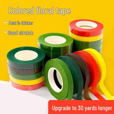 Handmade Green Floral Tape for DIY Simulated Flowers – Stretchable Colored Rubber