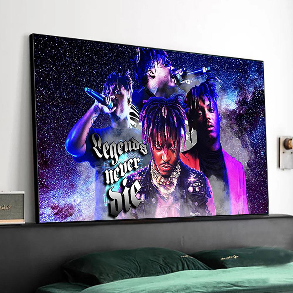 Amerikanischer Hip-Hop-Sänger, Juice Graffiti-Poster und Druck, Rapper-Kunst, Leinwandgemälde an der Wand, Kunstbild, Raumdekoration, ohne Rahmen