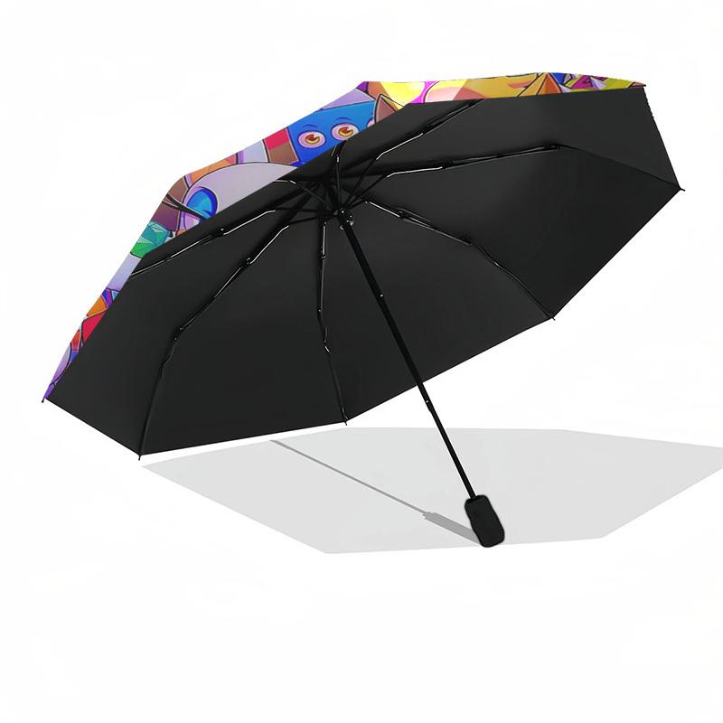 1pc Haikyuu!! Kuroo Tetsurou Umbrella, Automatic Opening & Closing, Portable 3-Fold Design, 8-Bone Iron Frame Outdoor Umbrella, Perfect Gift for Fans,