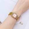 Yalalusi New Women Watch Fashion Luxury Diamond Square Dial Mesh Band Quartz Wristwatch High Quality Elegant Ladies Dress Clock