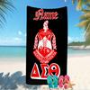 Customizable personalized beach towels Delta Sigma Theta themed designs.Suitable for the beach, yoga, sports;ideal as beach accessories