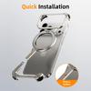 Luxury Metal Magnetic Phone Case for iPhone 17 Air 16 15 Pro Max For Magsafe 360° Rotation Stand Frameless Shockproof Protection Cover