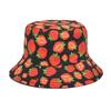 Reversible Strawberry Fruit Print Bucket Hats Women Men Summer Outdoor Sunscreen Fisherman Hat Female Fishing Sun Panama Hip Hop