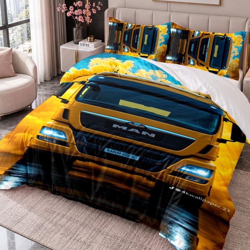MAN 3Pcs Bedding Set Duvet Cover With Two Pillowcases For Bedroom Home Decoration