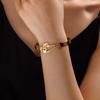 Atoztide Custom Name Bracelet for Women Men Stainless Steel Jewelry Hollow Heart Flower Bangles Personalized Birthday Gift