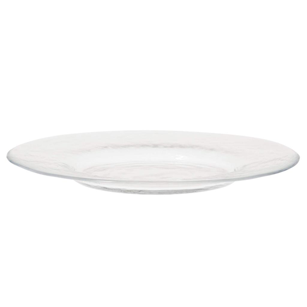 Toyo Sasaki Glass Orbit Rimmed Set of Made In Large Round Glass 46052 Plates, 240mm, 3, Japan, Plates, Dishes, Tableware,