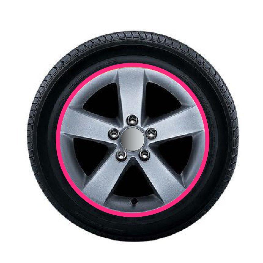 XSAJU Rim Guard 8m Rimline Molle Wheel Scratch Prevention Scratch Hide Dress Up Tape (Pink)