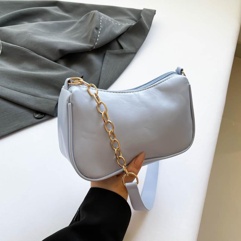 

2024 summer new fashion simple shoulder messenger bag casual commuter bag simple fashion large capacity small square bag синій