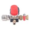 0-180 PSI Air Compressor Regulator with Gauge, European-Style Cast Iron, Precise Adjustment, 4-Hole, 4-3/8" Ball Valve for Pneumatic Tools