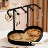 Hanging Holder Earrings Storage Rack With Wooden Base Necklaces Organizer  Earrings Necklaces