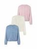 Women's Morandi Round Neck Cashmere Wool & Silk Blend Cardigan - Soft Brushed Knitwear
