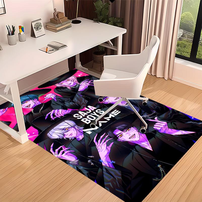 Custom Personalization Kpop Demon Hunters Print Area Rug - Soft, Washable Non-Slip Indoor Mat,Living Room,Home&Office Decorative Rug